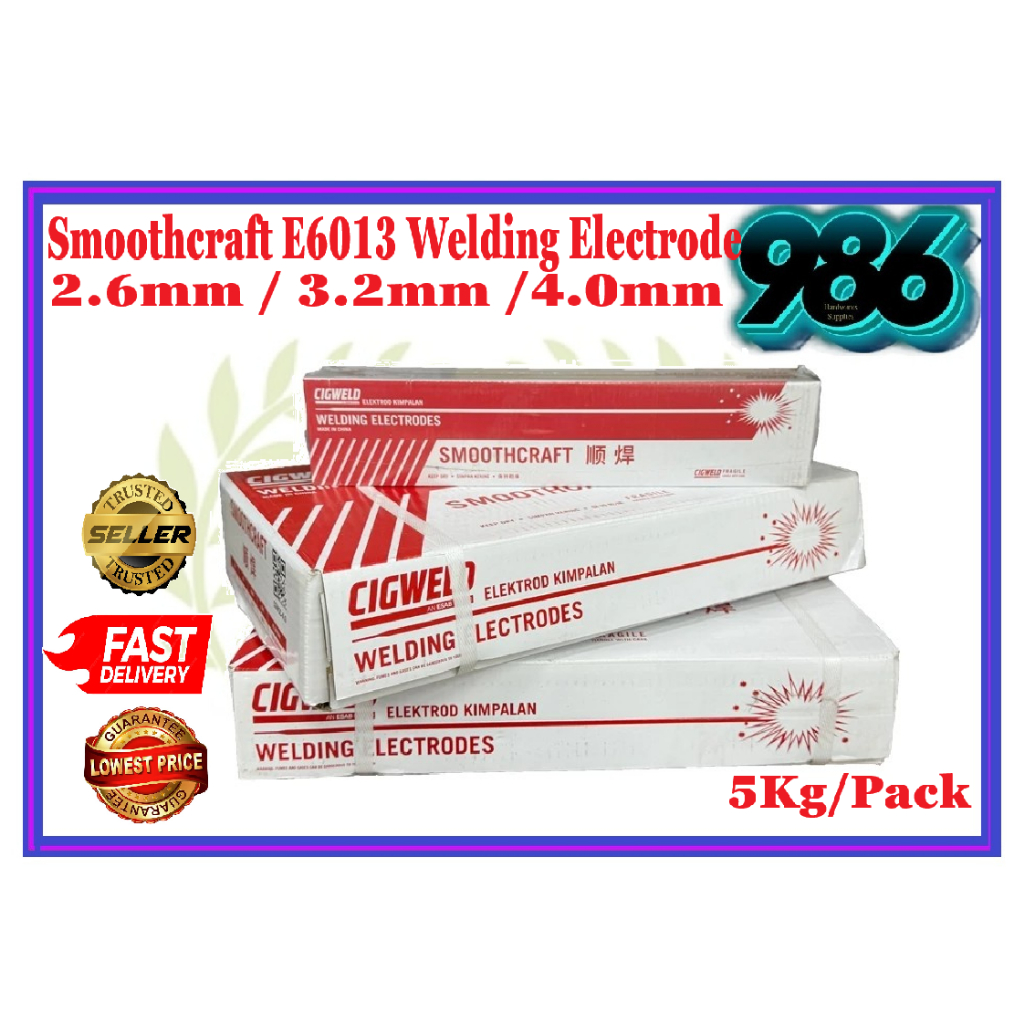 SMOOTHCRAFT E6013 Mild Steel Welding Electrode Rod (5kg/Pack) Ubat ...
