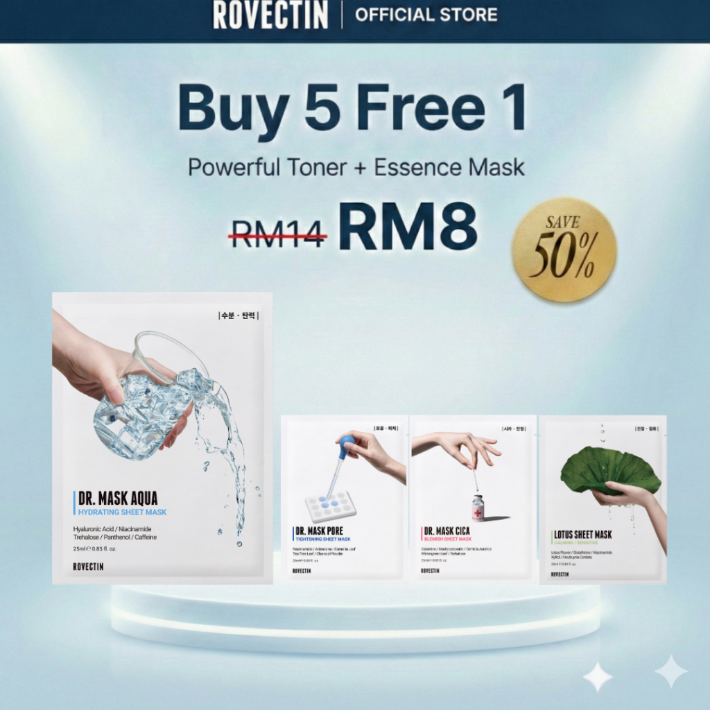 EXP 28 JUNE 2026 Rovectin Official Dr. Mask Aqua Face Mask (1 Pc ...