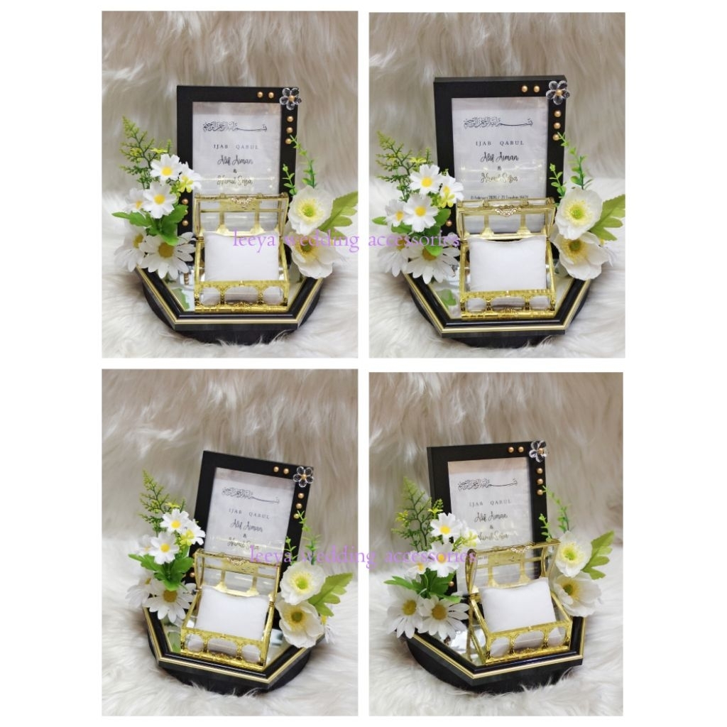 limited gubahan frame hantaran dan bekas rantai tangan + wording-black ...