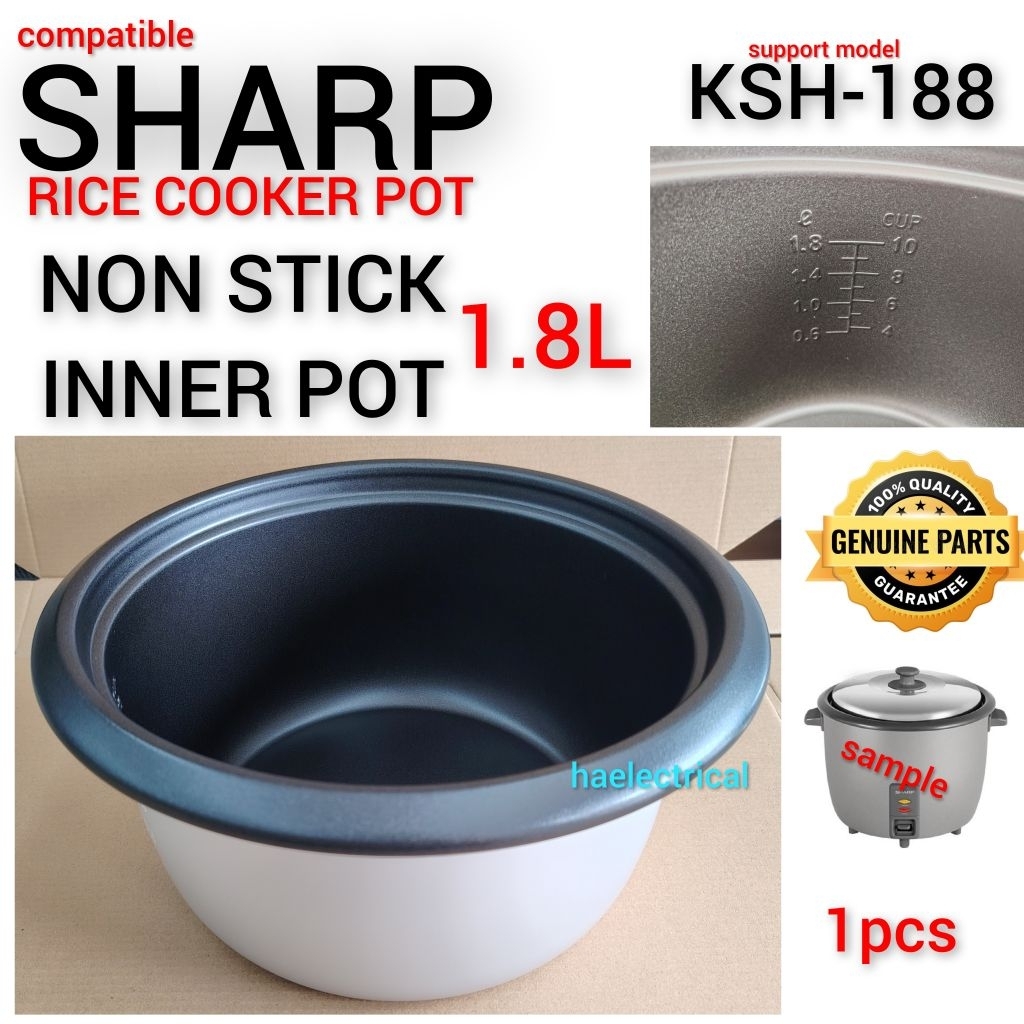 Sharp rice cooker NON STICK INNER POT for KSH188(1.8L) | Shopee Malaysia