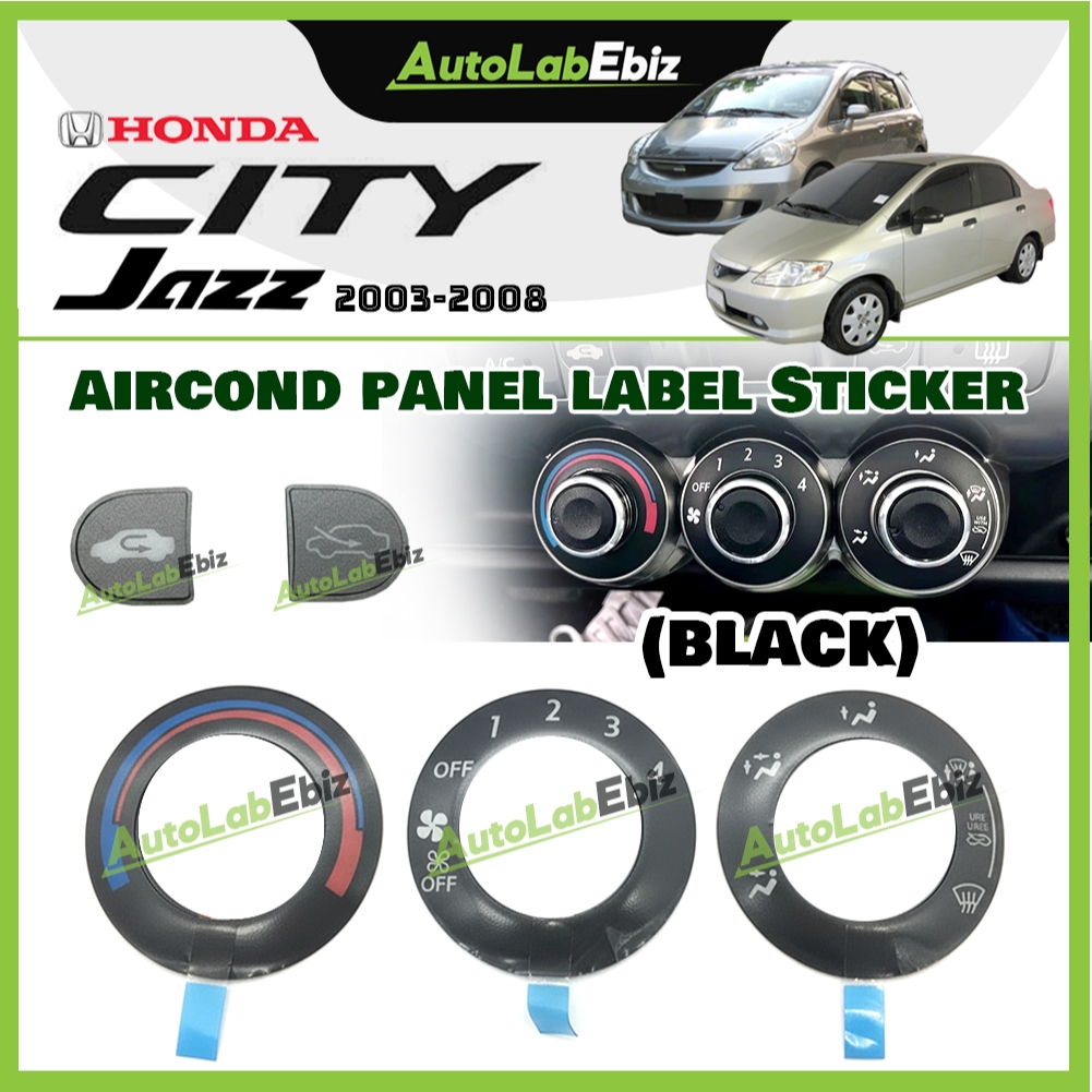 Honda City Jazz / City 2003-2007 Aircond Panel Label Sticker | Shopee ...