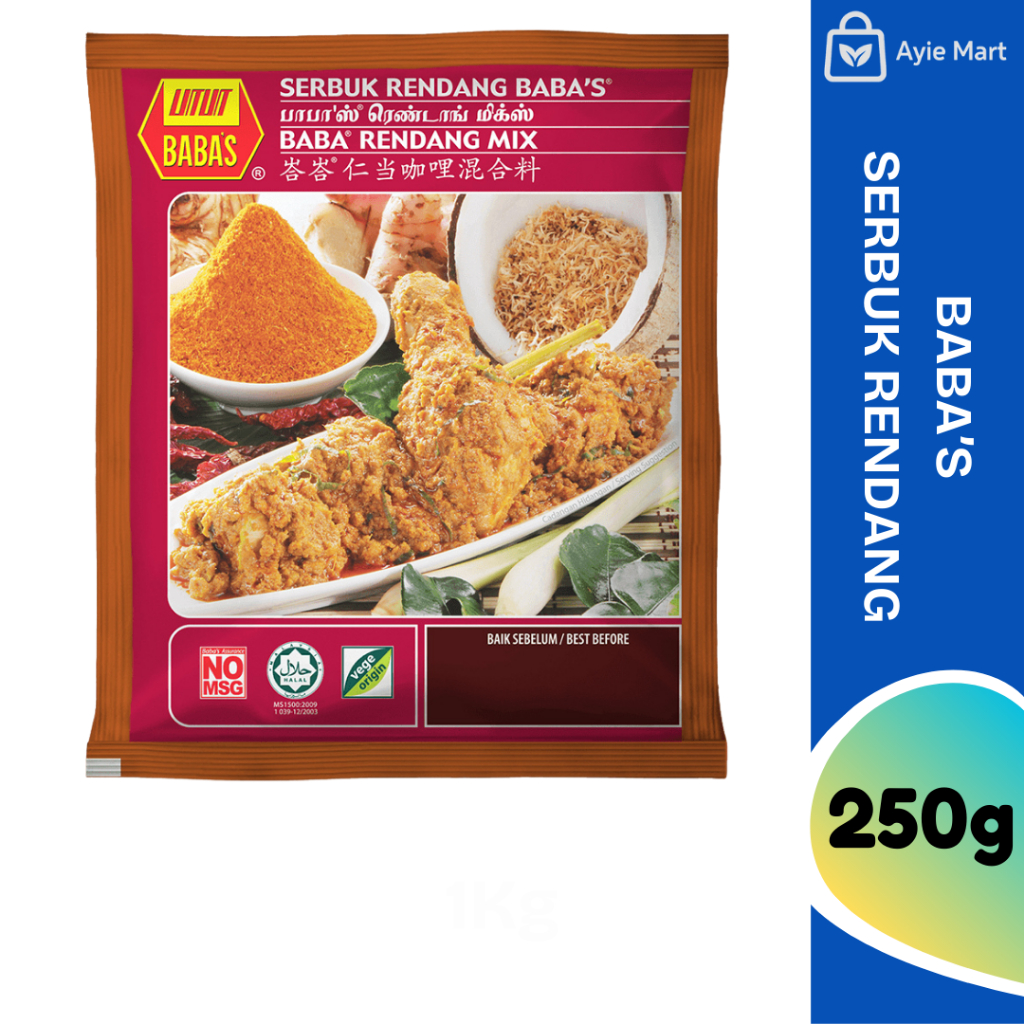 BABA's Rendang Mix Powder | Serbuk Rendang 250g Halal | Shopee Malaysia