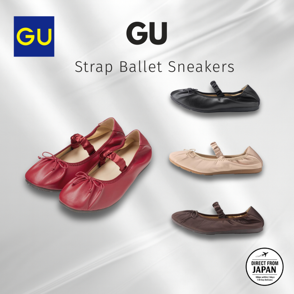 GU Strap Ballet Sneakers 4 Popular Colors [Japan Bestseller] | Shopee ...