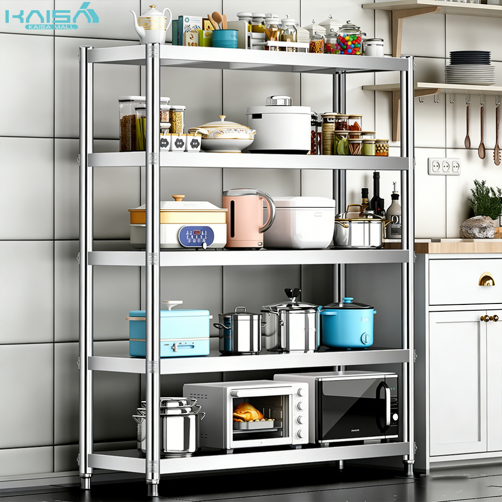 Stainless Steel Kitchen Storage Rack Microwave Oven Rack Household ...
