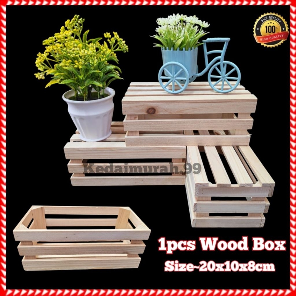 New Wood Box/Storage Box Deco/Display Box/Kotak Kayu Decorations ...