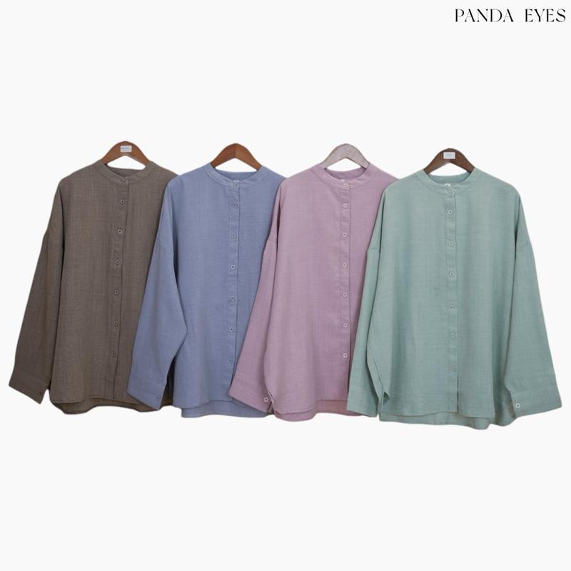 PANDAEYES JESSIE KEMEJA FULL BUTTON (CLO-CNCX73075BL) | Shopee Malaysia
