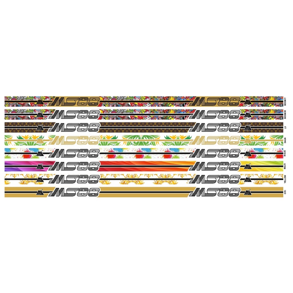 Sticker Helmet MS88 / Helmet MS88 Sticker Topi Keledar (Original Size ...