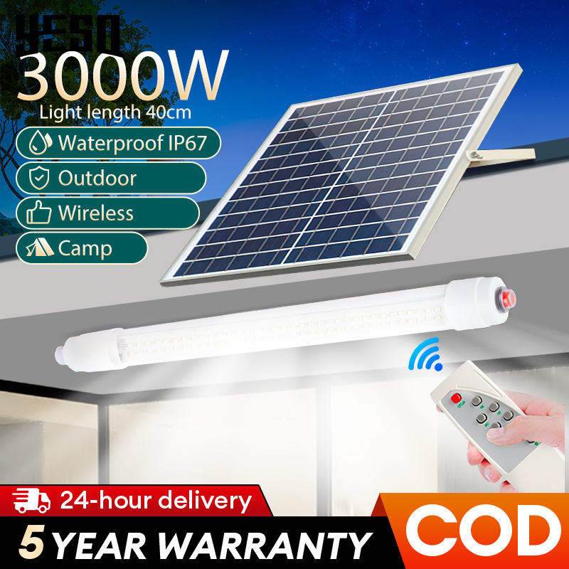 【2026 NEW】Solar LED Tube Lampu light three-colour light source outdoor ...