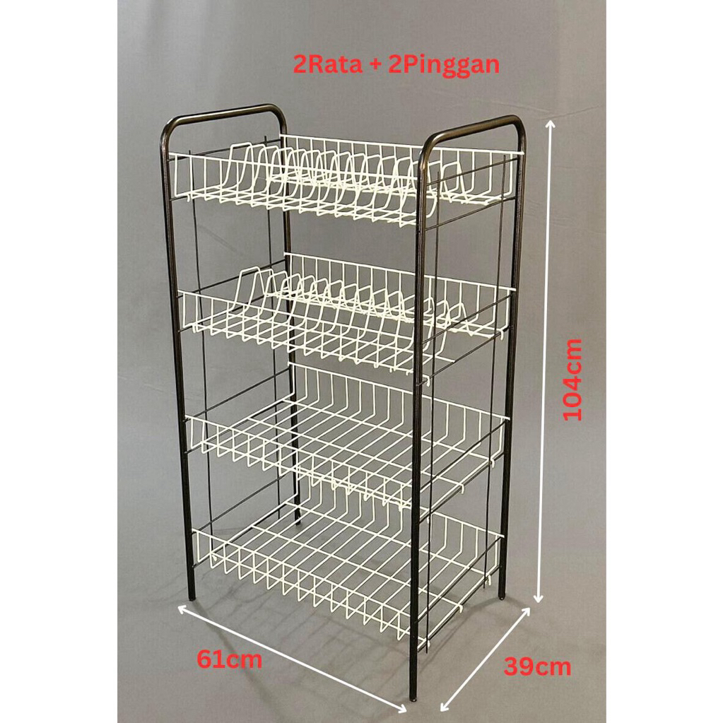 4 Tingkat Rak baju Murah/Rak dapur/Rak pinggan/Multipurpose Rack/Rak ...