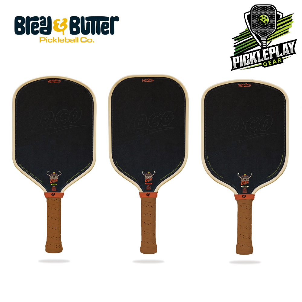 Bread & Butter The Loco Pickleball Paddle - Tan / Black / Azul (16mm ...