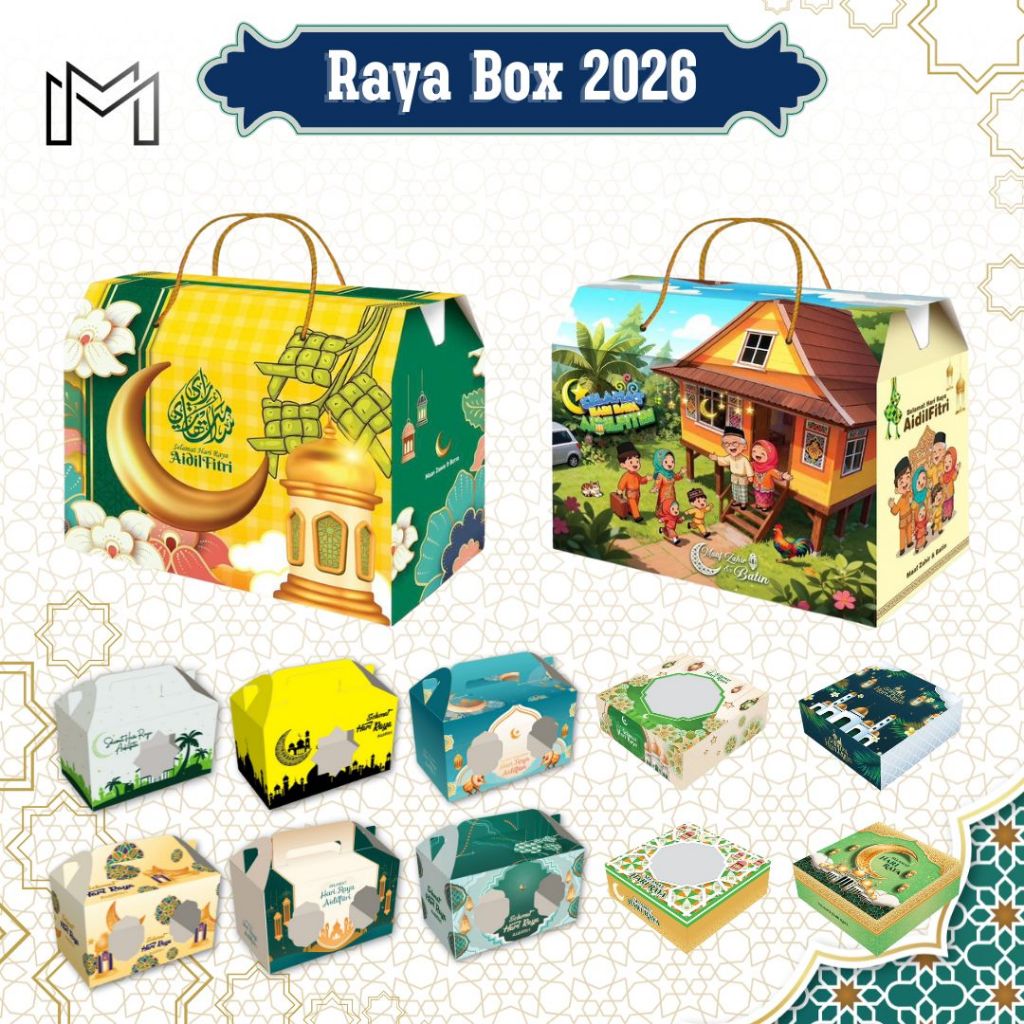 ( NEW DESIGN 2026 ) Hari Raya Handle Box Hari Raya Gift Box Kotak ...