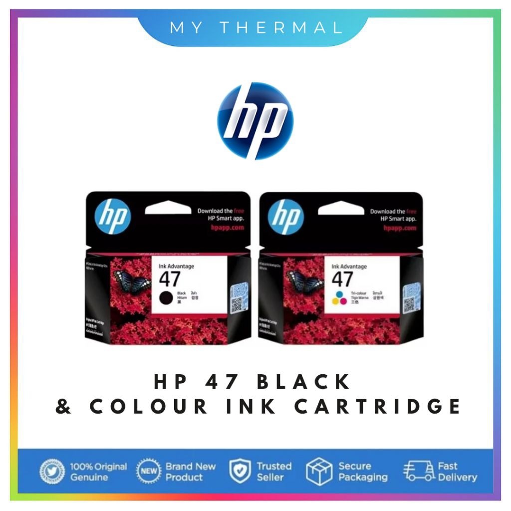 HP 47 | Black (1300 Pages) & Tri-Colour (700 Pages) | Ink Cartridge ...