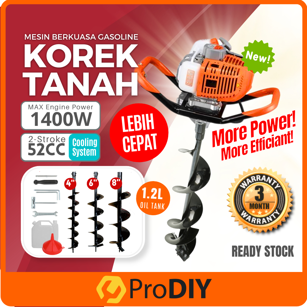 PRODIY CQ202 Driller Earth Auger Machine Drill Mesin Gerudi Tanah Mesin ...