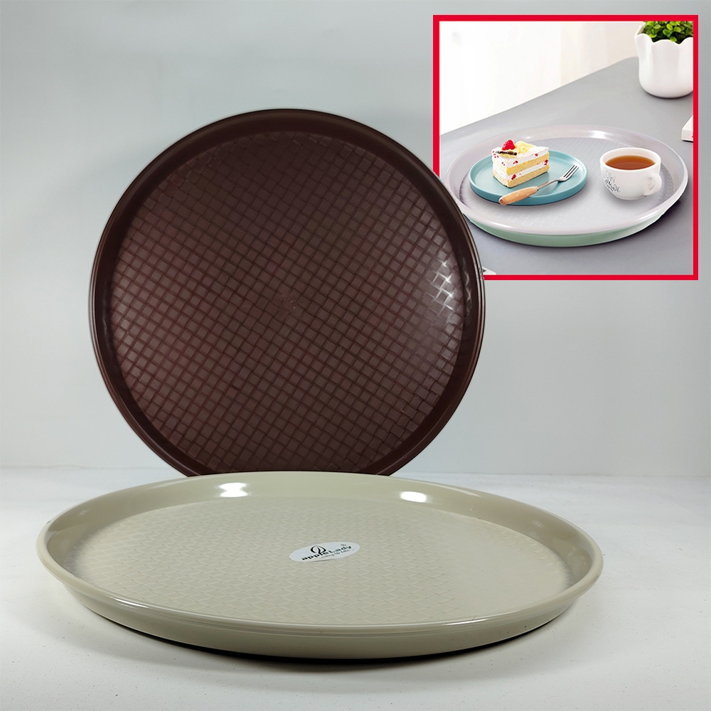 Plastic Round Serving Tray Talam Bulat Plastik 36cm/14