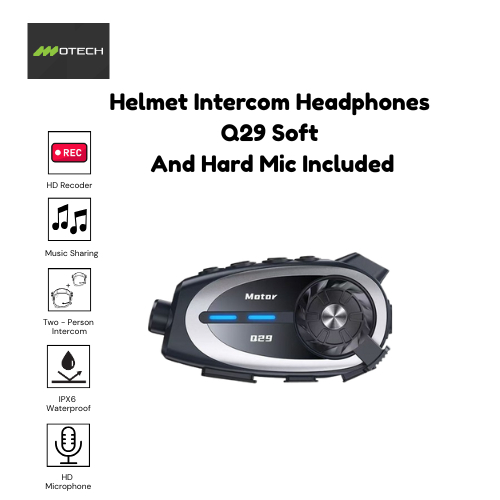 Motech Q29 Motorcycle Helmets Camera Video Recorder Intercom Headset ...