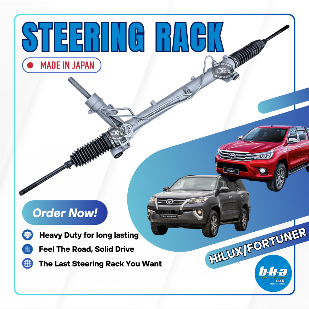BKA Japan Heavy Duty Steering Rack with Rack End Hilux Gun125 Gun126 ...