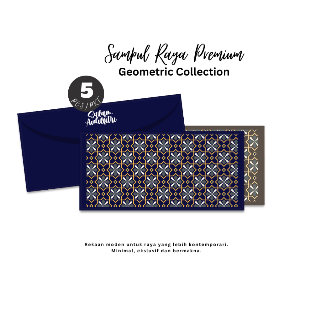 Modern Geometric Sampul Raya Premium (Raya 2026) | Shopee Malaysia