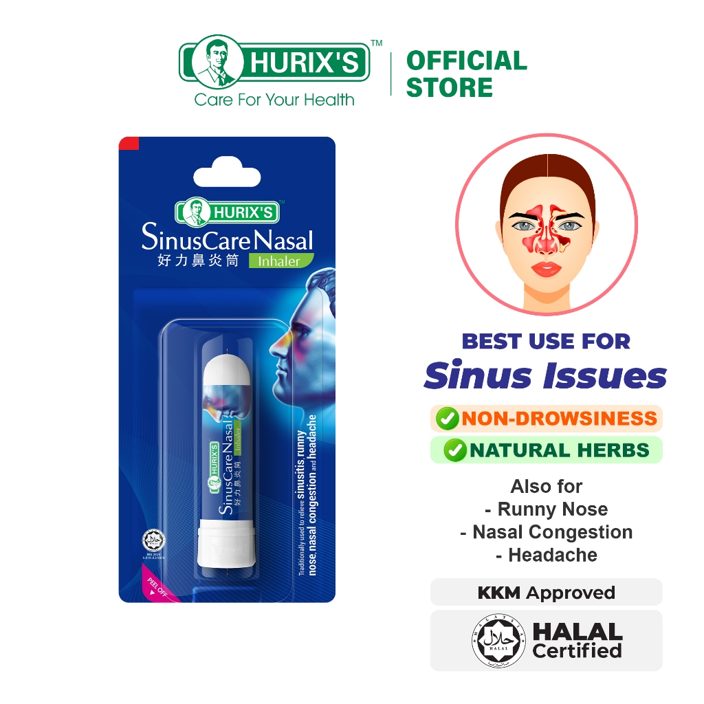HURIX'S SinusCare Nasal Inhaler - Melegakan Resdung - Sinus - Hidung ...