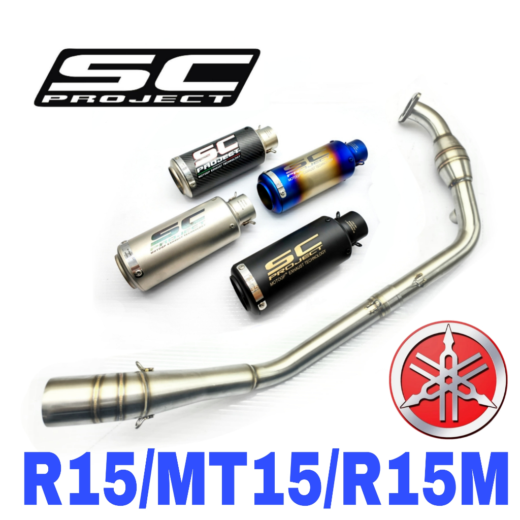 Yamaha R15 MT15 R15M Full System Exhaust Stainless Steel Power Boom ...