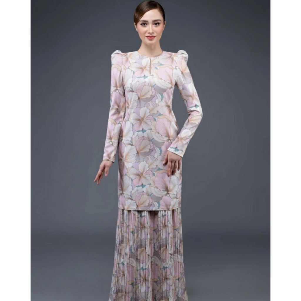 Rizman Ruzaini Baju Kurung Modern Pleated Sophea in Pink - XL | Shopee ...