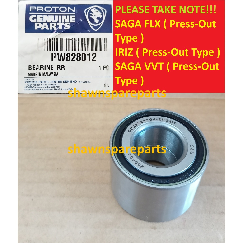 original REAR Wheel Bearing Proton Saga BLM FL / FLX Iriz Saga VVT ...