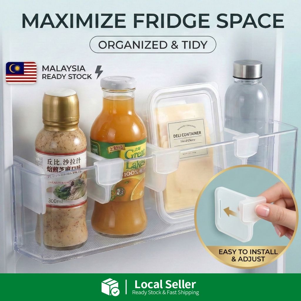 Refrigerator Partition Fridge Organizer Storage Compartment Clip ...