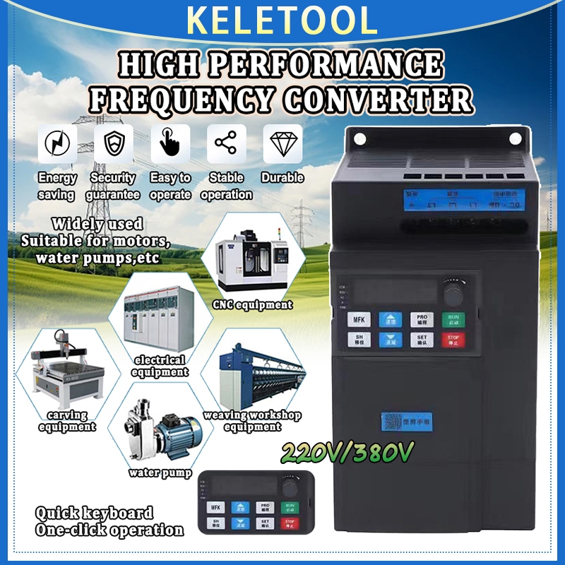 220V to 380V VFD variable frequency drive single phase to three phase ...