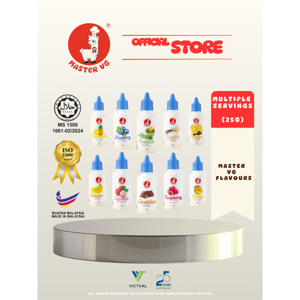 Food Flavouring (Perisa Makanan) 25 ml 10 Flavours by Master VG ...