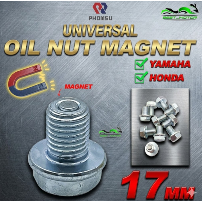 PHOMSU MAGNETIC BOLT OIL DRAIN NUT/SKRU MINYAK HITAM MAGNET/ENGINE NUT ...