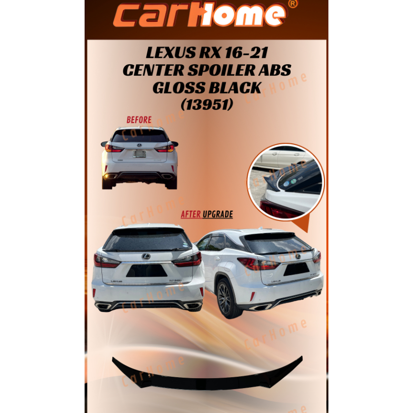 LEXUS RX 2016-2021 Top Spoiler Center Spoiler ABS spoiler Gloss lexus ...