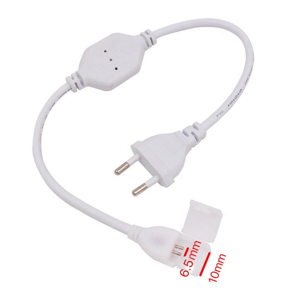 AC240V COB LED Strip Light Power Adapter EU Power Plug 2 Pin Distance ...