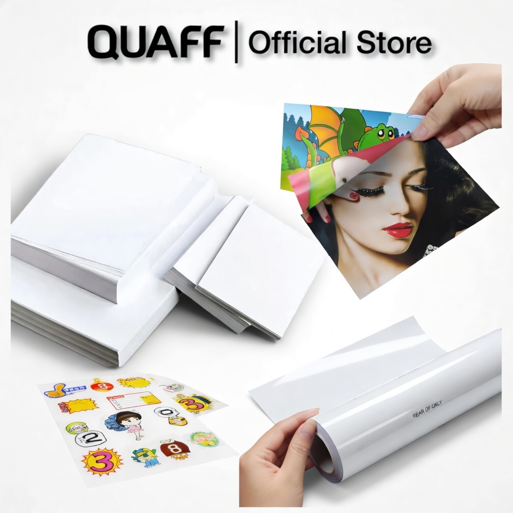 QUAFF Glossy Photo Paper Printable and cuttable A4 Size 20-100Sheets ...