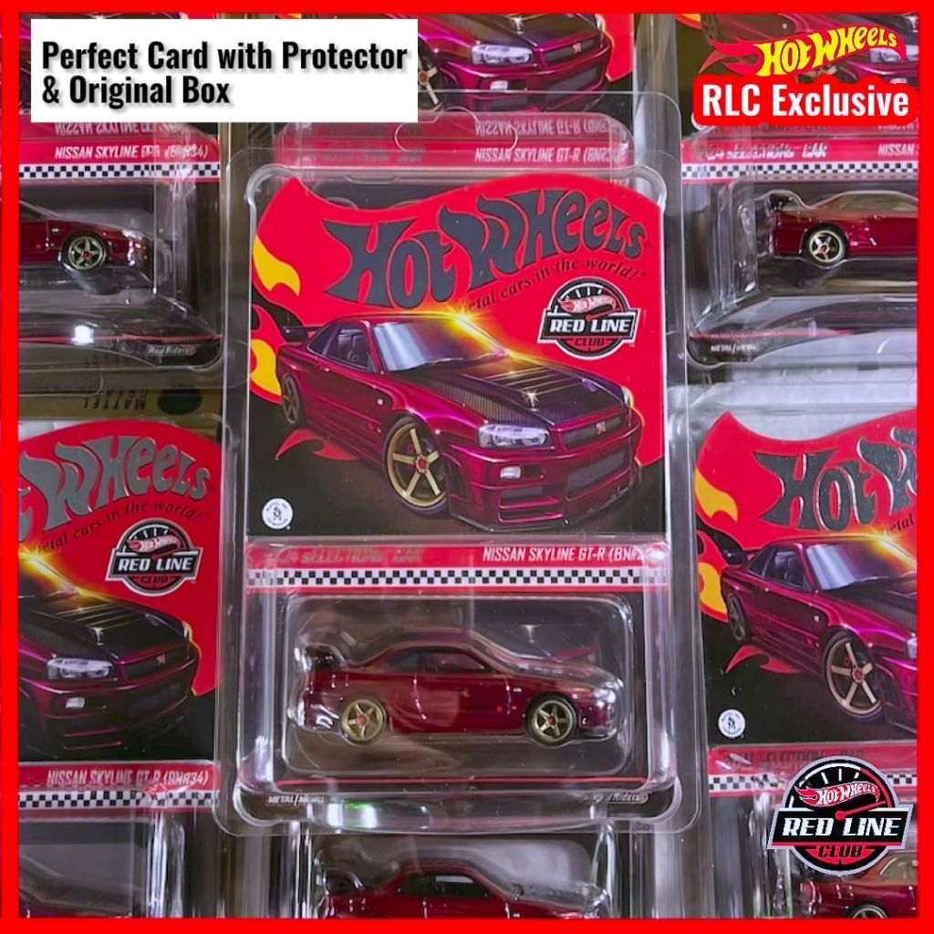 Hot Wheels R34 Nissan Skyline GTR R34 RLC Spectraframe Oxblood Red 2024 ...