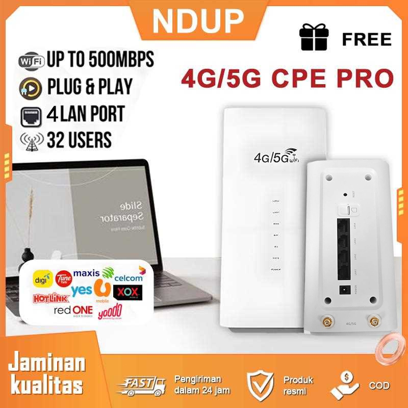 Router 4G/5G LTE CPE PRO - Tanpa Fiber, Hotspot 32 Peranti, Internet ...