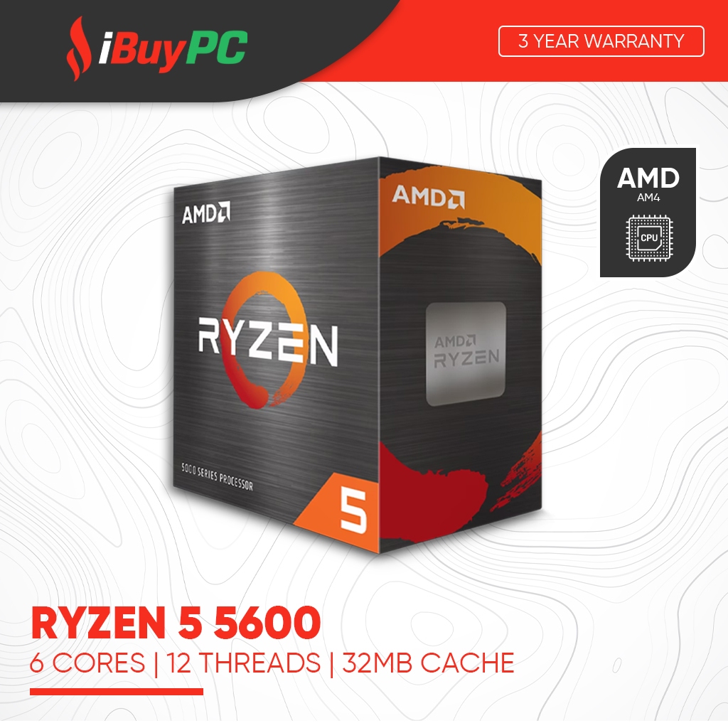 AMD Ryzen 5 5600 Processor | 6 Cores, 12 Threads | AM4 (Box) | Shopee ...