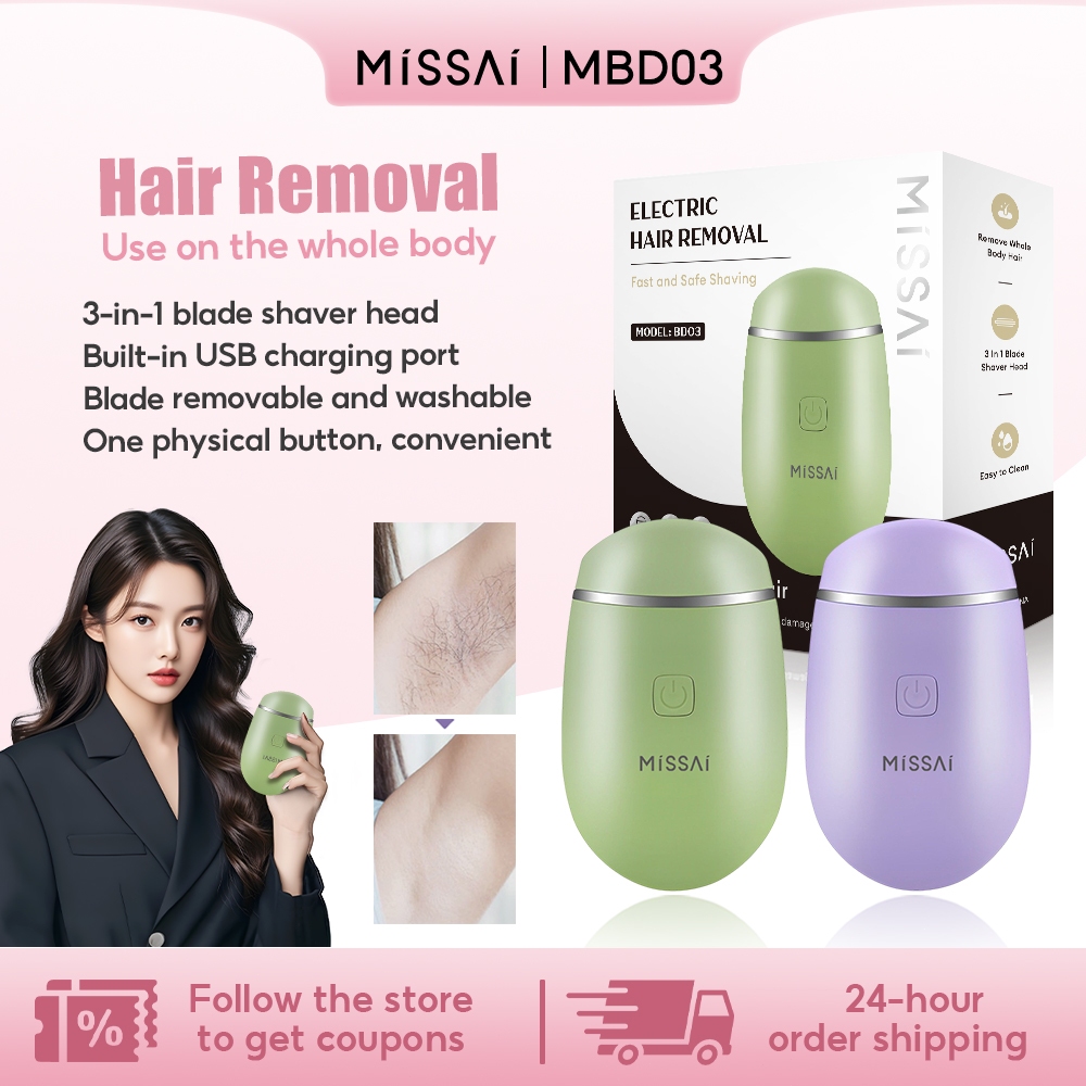 Missai Electric Shaver Portable Epilator Painless Hair Remover Whole ...