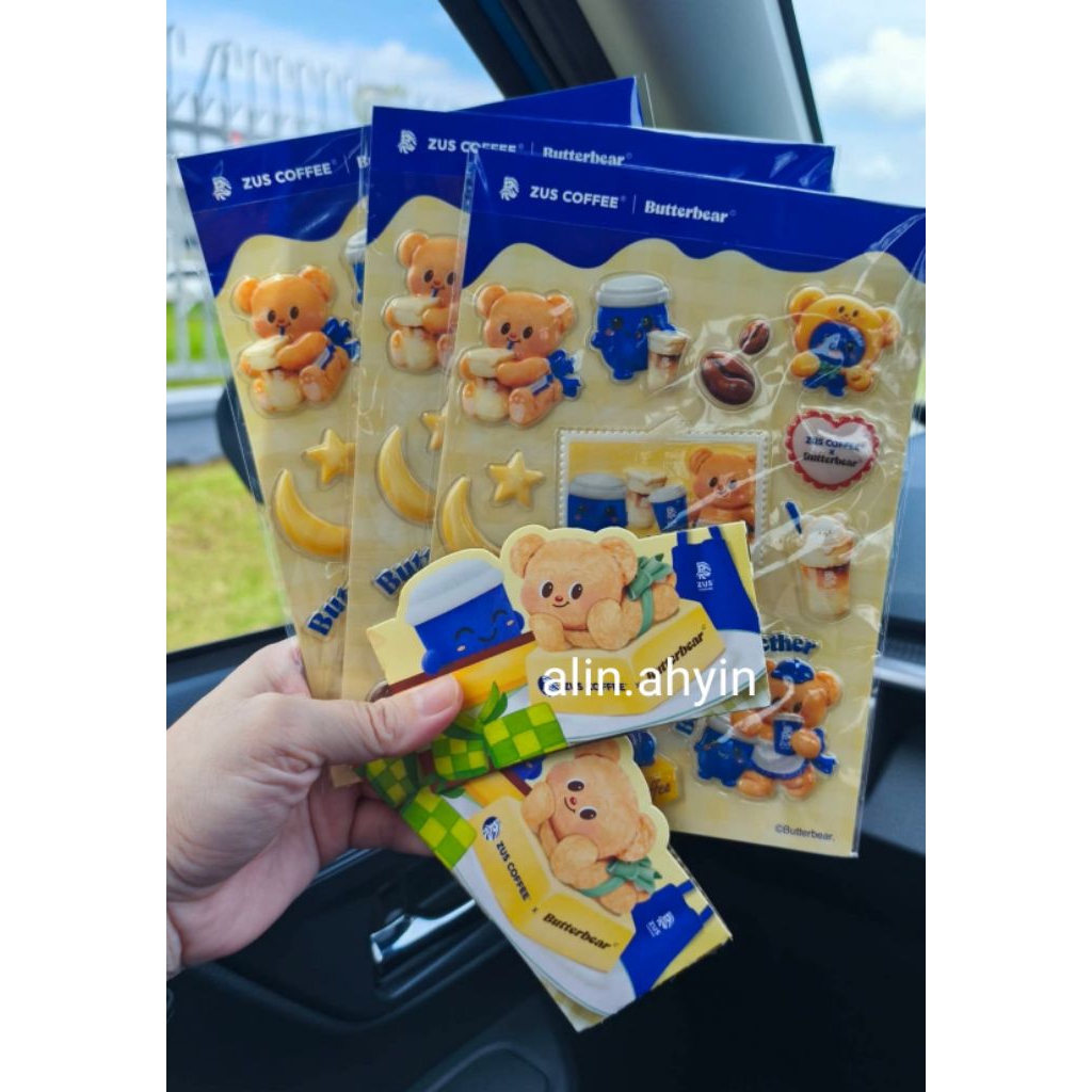 Zus Coffee X Butterbear Sticker Series & Cup Sleeve | Shopee Malaysia