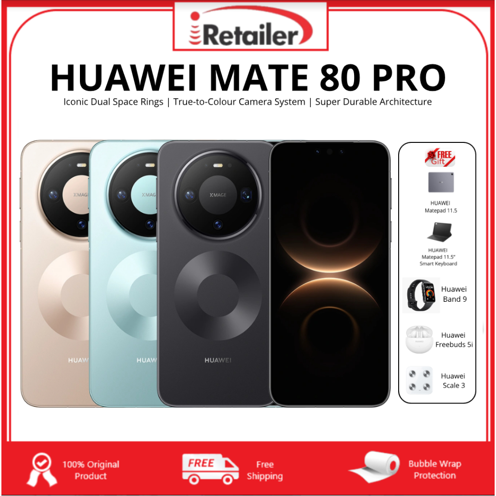 HUAWEI Mate 80 Pro | 16GB+512GB  - 100% Original Malaysia