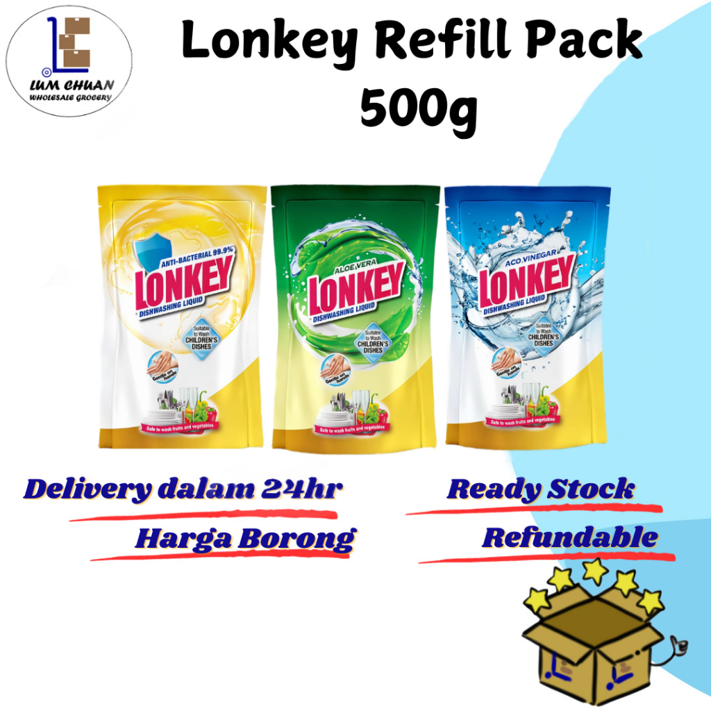 Lonkey Dishwash Refill Pack 500g (Assorted) | Shopee Malaysia