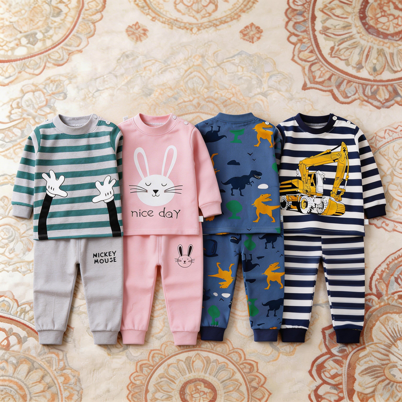 Kids Pyjamas Set Children Sleepwear Baju Tidur Kanak Kids Cloth Baby ...