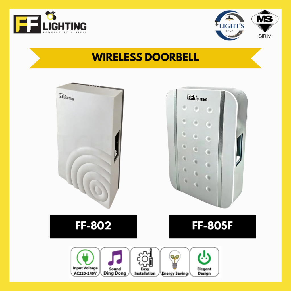 FFL DOOR BELL WIRED FF-802/FF-805F WHITE MECHANICAL STRIKING HOME ...