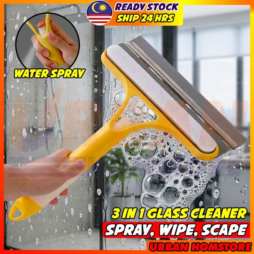 UBH 3 in 1 Window glass cleaner Window wiper squeegee Multi Spray/Wipe ...