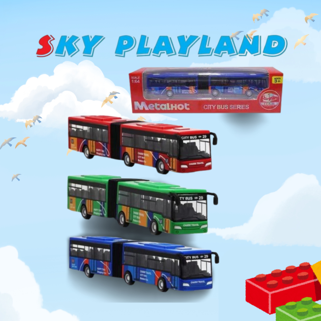 Mini Alloy Plastic City Bus Pull Back Toy Model Play Vehicle Kids Boys ...