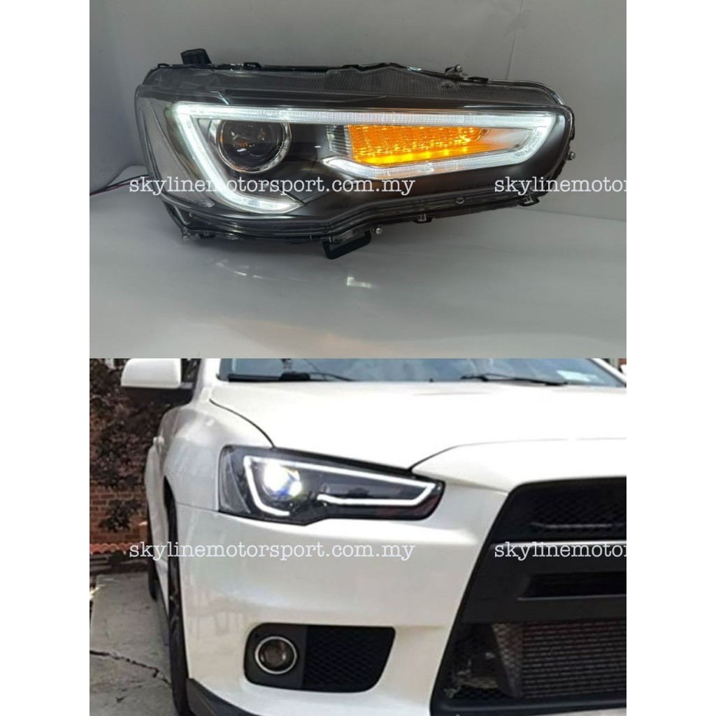 Mitsubishi Lancer Inspira Head Lamp Headlight Projector DRL Led Only R ...