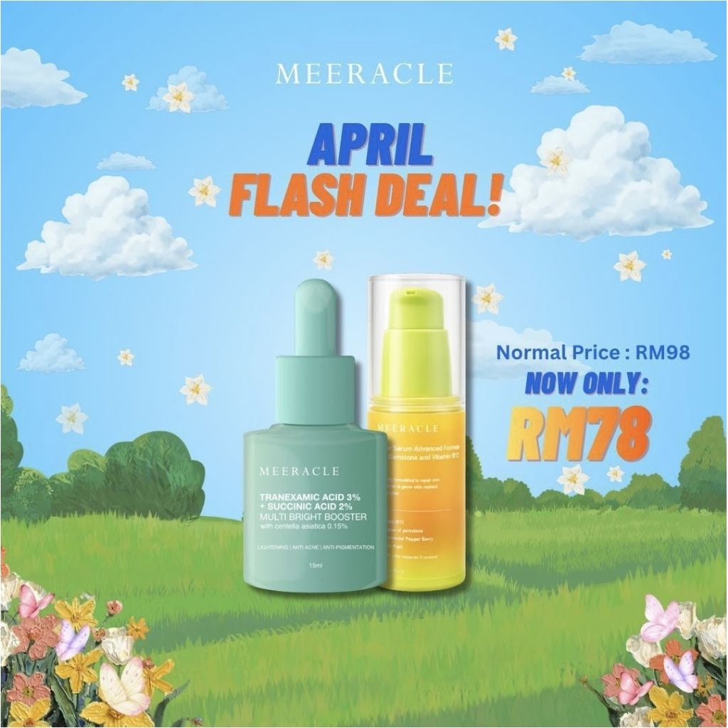 APRIL FLASH DEAL : MEERACLE BASIC SET (SUPER SERUM + TXA BOOSTER ...
