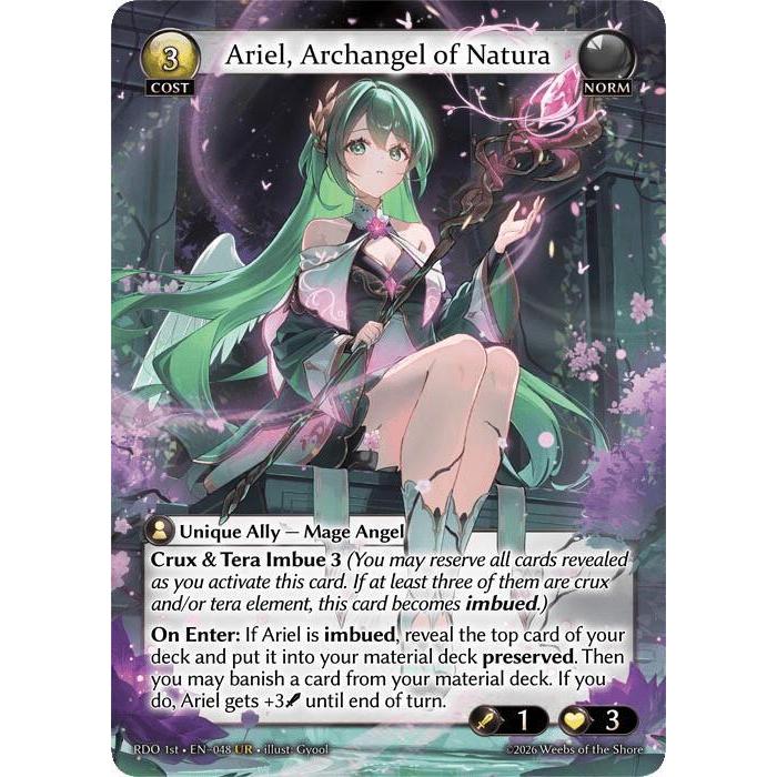 Grand Archive TCG Ariel, Archangel of Natura - Radiant Origins