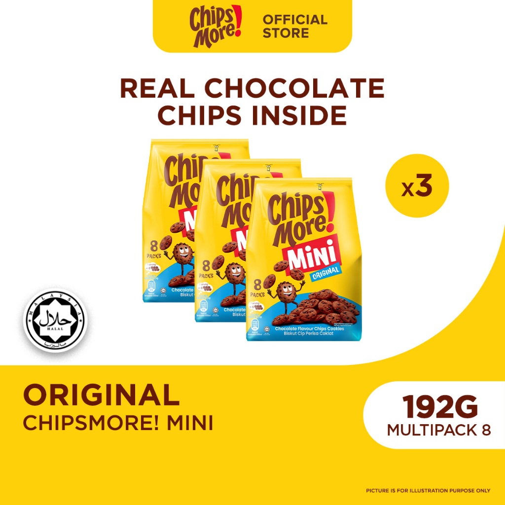 Chipsmore! Mini Original Chocolate Chips Cookie with Chunk 192g (Bundle ...