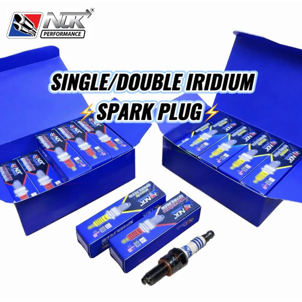 NLK PERFORMANCE DOUBLE/SINGLE IRIDIUM SPARK PLUG LC135 RS150 Y15ZR ...