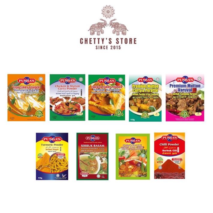 PUSBA'S PREMIUM ASSORTED MASALA (70G/115G/125G/250G) | Shopee Malaysia