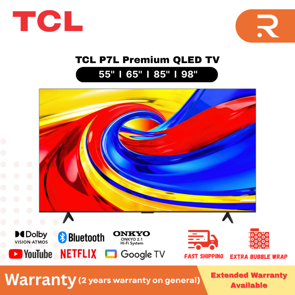 [DELIVERED BY SELLER] TCL P7L Premium 4K QLED Google TV 55P7L 65P7L ...